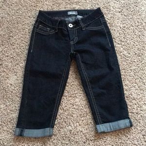dark denim capris
